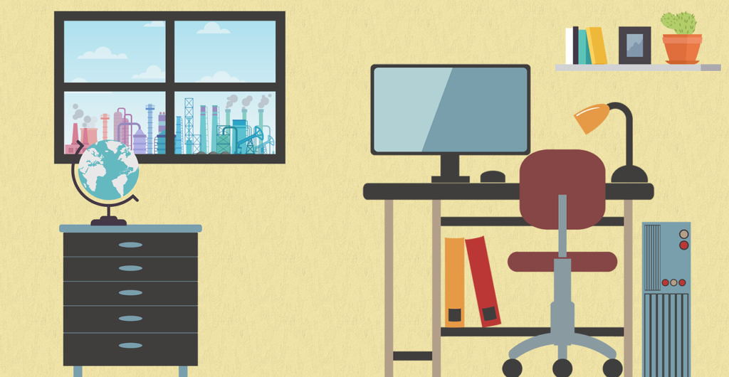 Arbeitszimmer absetzen